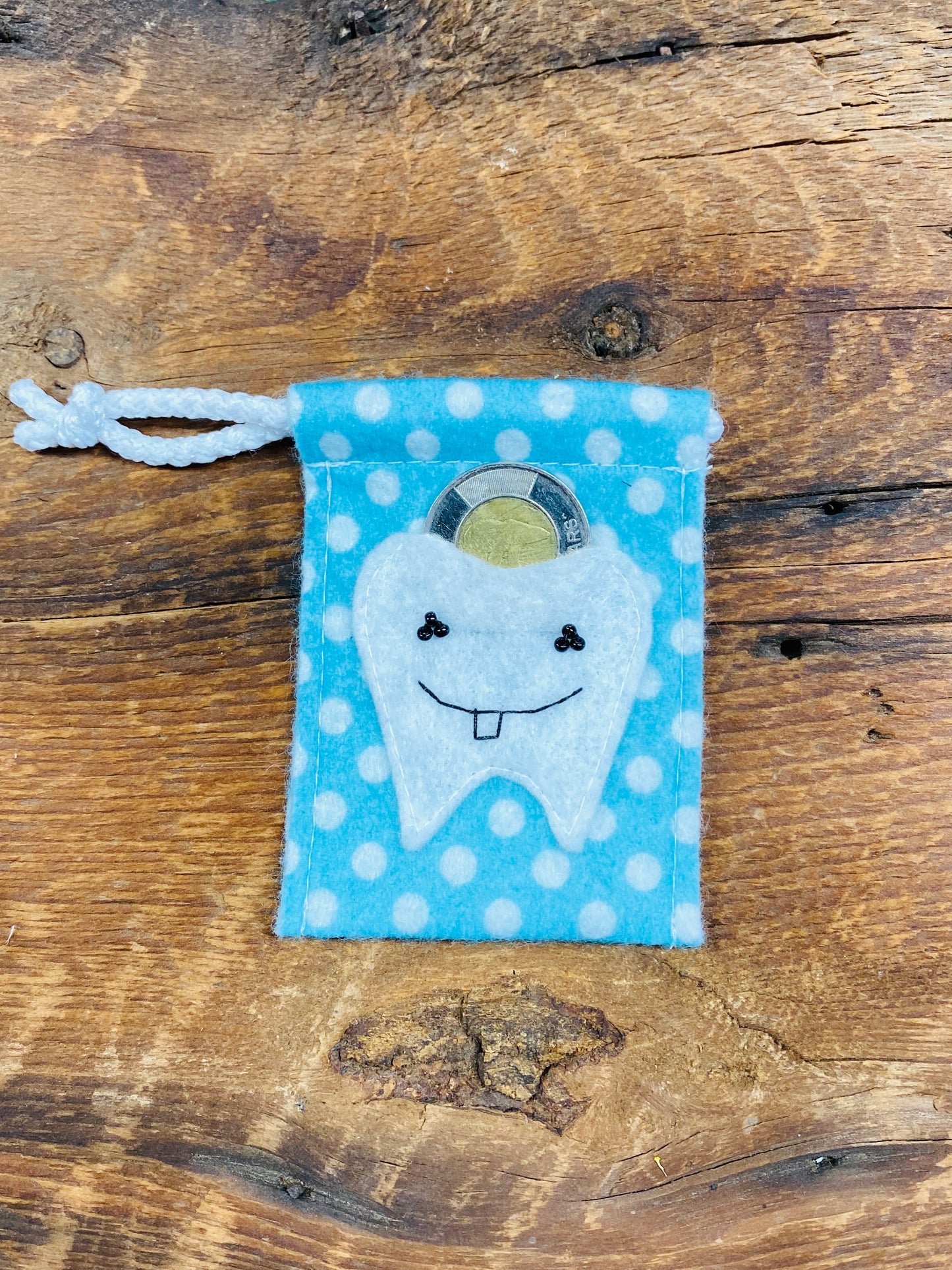 Sac de fée des dents - Pois bleu